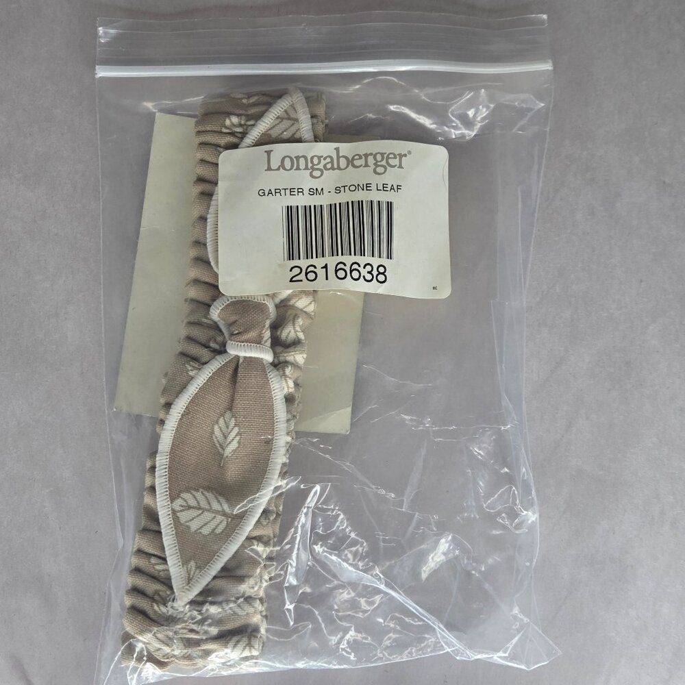 NWT Longaberger Stone Leaf Basket Garter